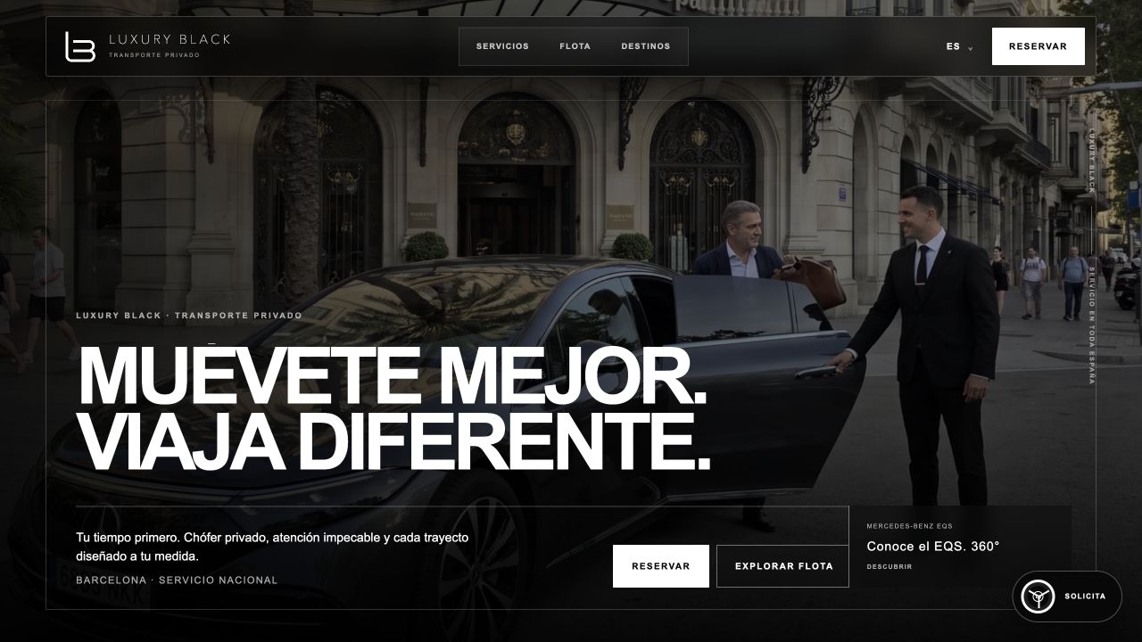 Página principal de Luxury Black